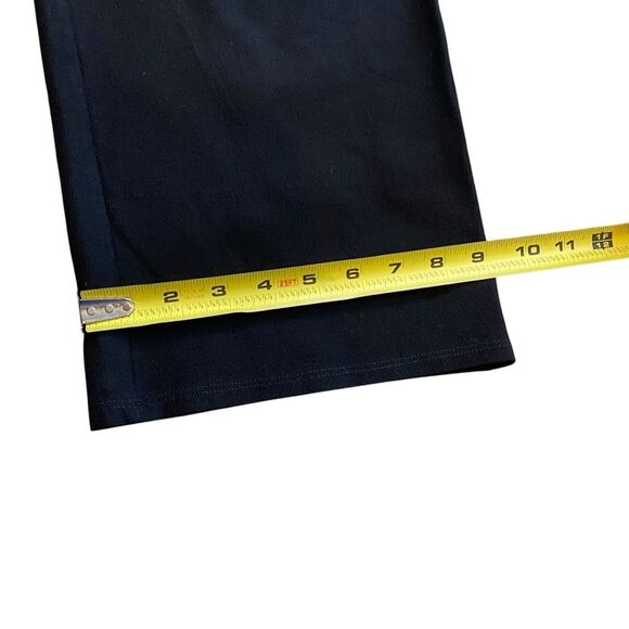 Eileen Fisher Women’s L Petite Wide Leg Pull On Pants‎ Solid Black Relaxed Fit - Picture 7 of 9
